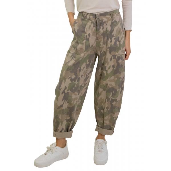 Pantalone mimetico baggy con elastico dietro "Mati"